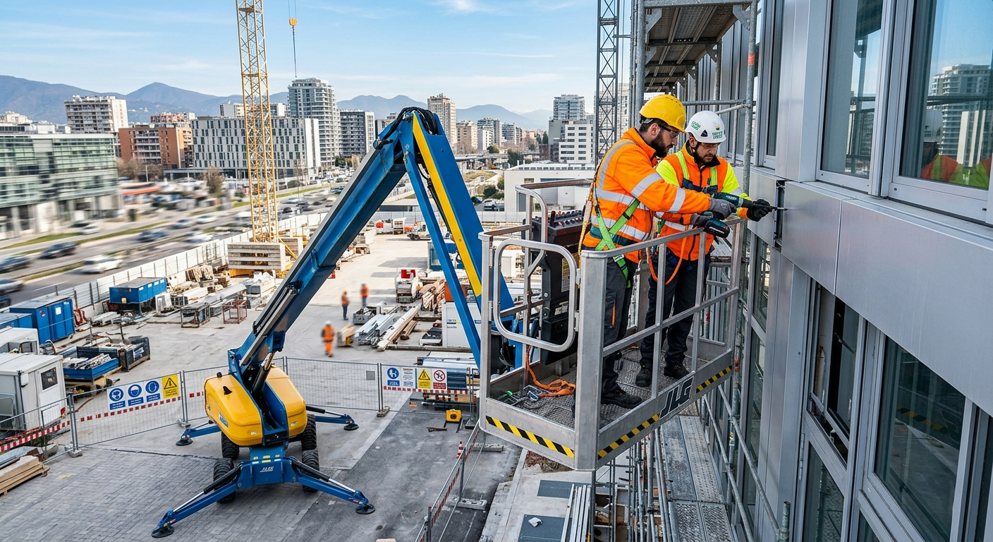 Lavori in quota con piattaforme aeree: sicurezza e professionalità